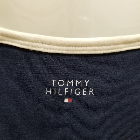 Tommy Hilfiger Jeans top XL sleeveless spaghetti strap shelf bra logo VINTAGE - Picture 9 of 13
